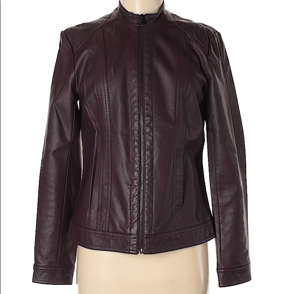 FLASH SALE 💜 Purple Faux Leather Jacket - Roz&Ali